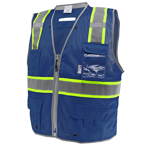 6-Pocket Surveyor's Vest Blue