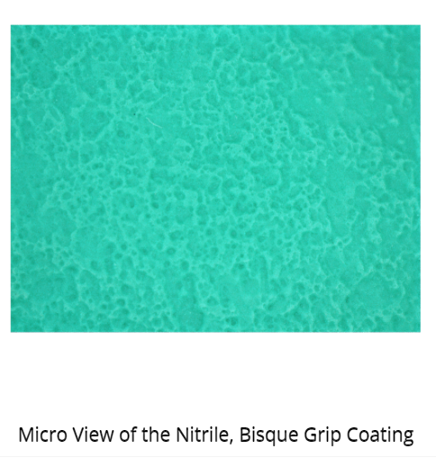 FrogWear®13-Inch, 16-Mil, Sea Green Nitrile Gloves with a Bisque Grip Finish 