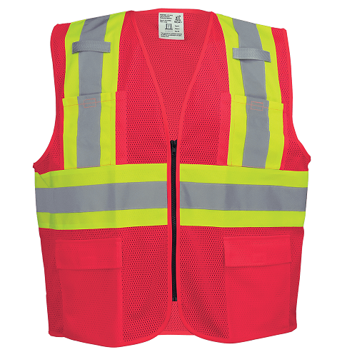 FrogWear® HV Lightweight Red Mesh Surveyor Vest