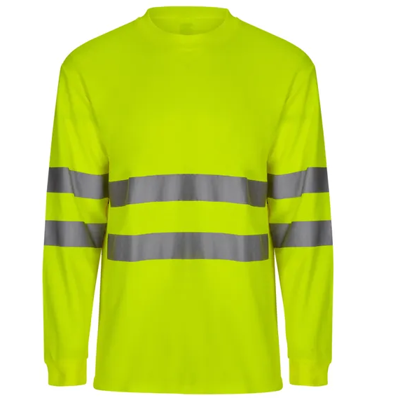 [305614.20.02] 305614 HV LS Cotton T-Shirt HI VIS Yellow (SM)