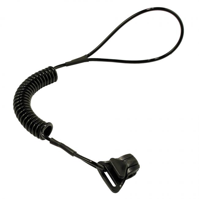 Squids 3158 Coiled Hard Hat Lanyard with Clamp - 2lbs