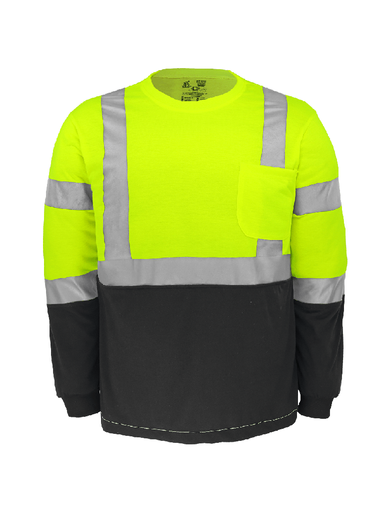 FrogWear® HV Self-Wicking High-Visibility Long-Sleeved Shirt with Reflective 
