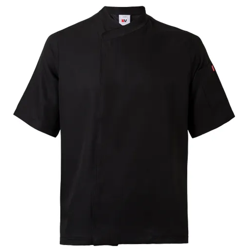 [405209.00.00] 405209 Short Sleeve Microfiber Chef Jacket (XS, Black)