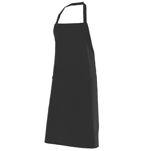 [404204.00.U] 404204 100% Polyester Bib Apron (Black)
