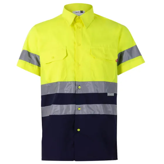 [142.01/20.02] 142 High Vis Short Sleeve Two-Tone Shirt (SM)