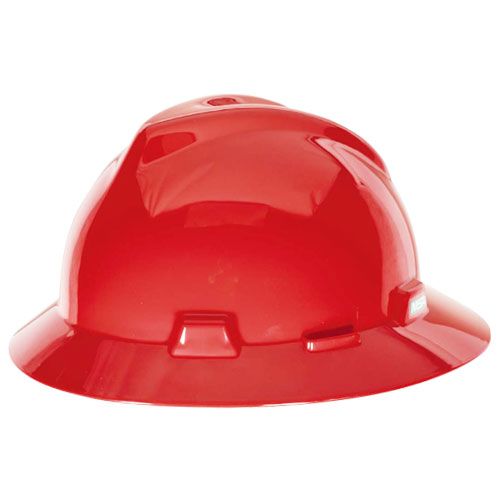 MSA Full Brim Hard Hat [RED]