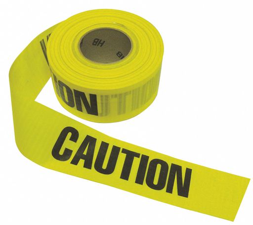 BARRICADE TAPE "CAUTION" YELLOW 3" x 1000"