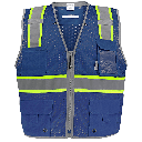 FrogWear® 6-Pocket Surveyor's Vest Blue