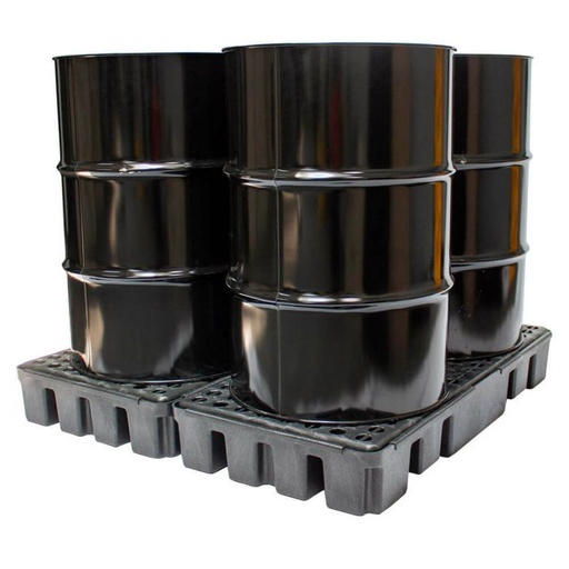[ENP5116BD] 4-DRUM LOW PROFILE SPILL PALLET - BLACK DIAMOND