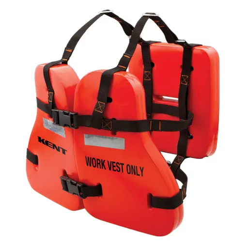 [KEN1512]  Orange Universal Type V Vinyl Dip Work Life Vest 
