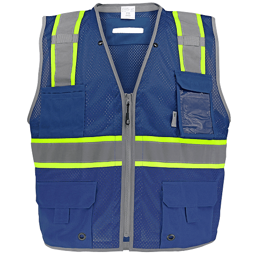 FrogWear® 6-Pocket Surveyor's Vest Blue