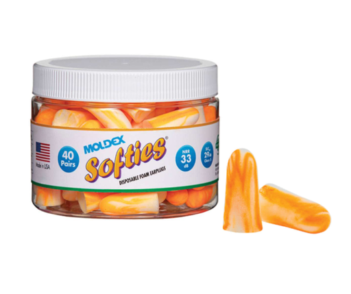 Moldex 6683 Softies NRR 33dB Disposable Foam Earplugs Jar (40 pairs)