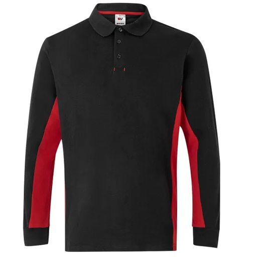 105514 Long Sleeve Two-Tone Polo 