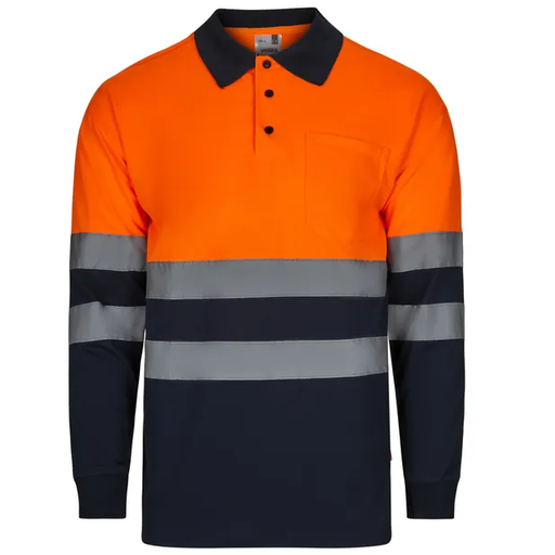 305507 HV LS Two-Tone Polo 