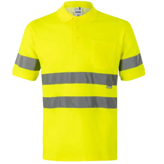 305512 High Visibility Short Sleeve Cotton Polo