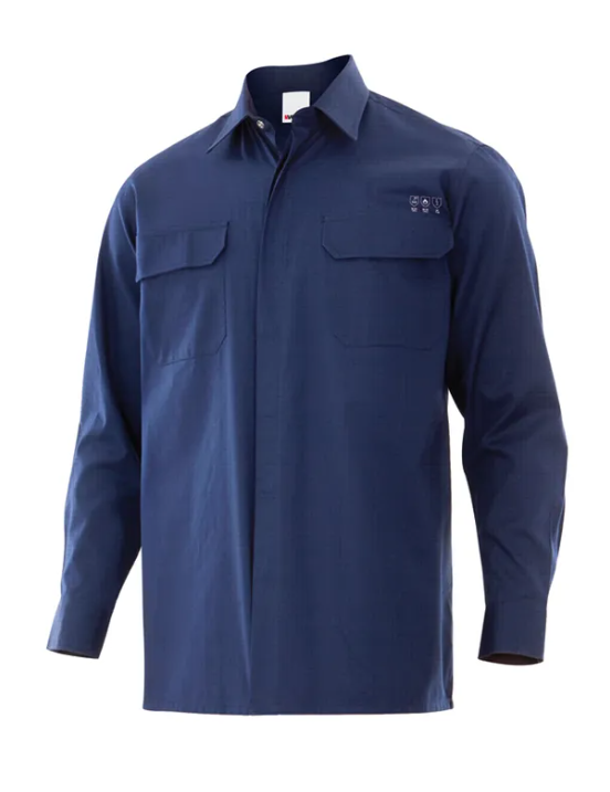605003 Antistatic flame retardant shirt-Navy blue
