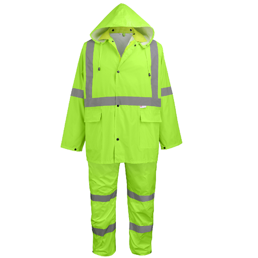 FrogWear®Three-Piece High-Visibility Rain Suit  